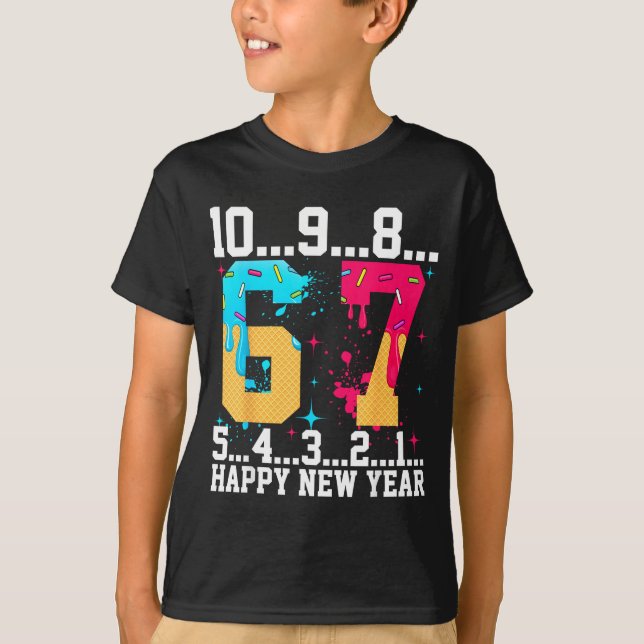Camiseta 67 Happy New Year Six Seven Funny Countdown 2026  (Frente)