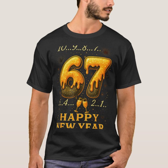 Camiseta 67 Happy New Year Six Seven Funny Countdown 2026 B (Frente)