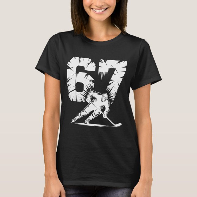 Camiseta 67 Hockey Cool Six Seven Gen Alpha Slang Winter St (Frente)
