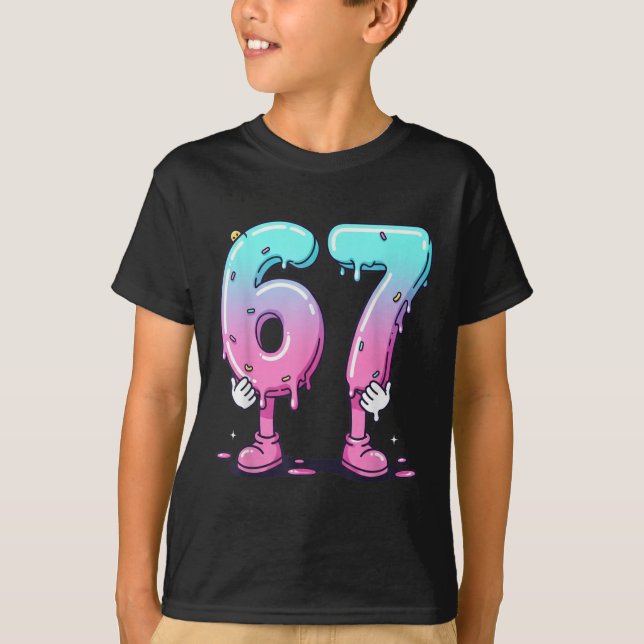 Camiseta 67 Ice Cream Drip (front) Six Seven Meme For Gen A (Frente)