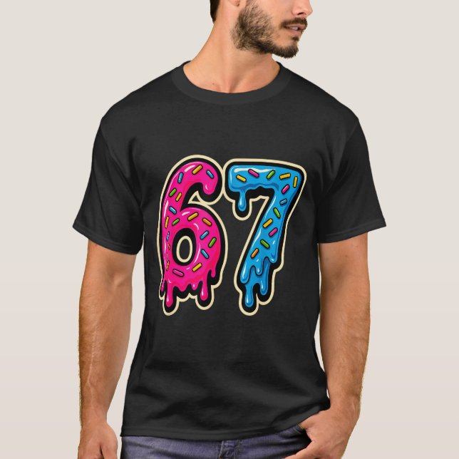 Camiseta 67 Ice Cream Meme Six Seven  (Frente)