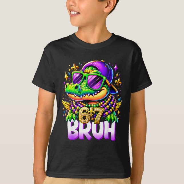Camiseta 67 Jacaré do Carnaval Mardigator Seis Sete Bruh  (Frente)