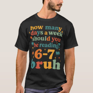 Camiseta 67 Leitura Ela Professor Bibliotecário Retro 6 7 M