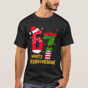 Camiseta 67 Mais Meme Candy Cane Seis Sete Crianças Homens