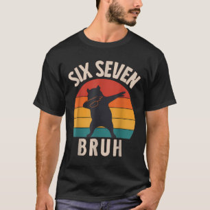 Camiseta 67 Meme 6 7 Dabbing Capyra Seis Sete Bruh Divertid