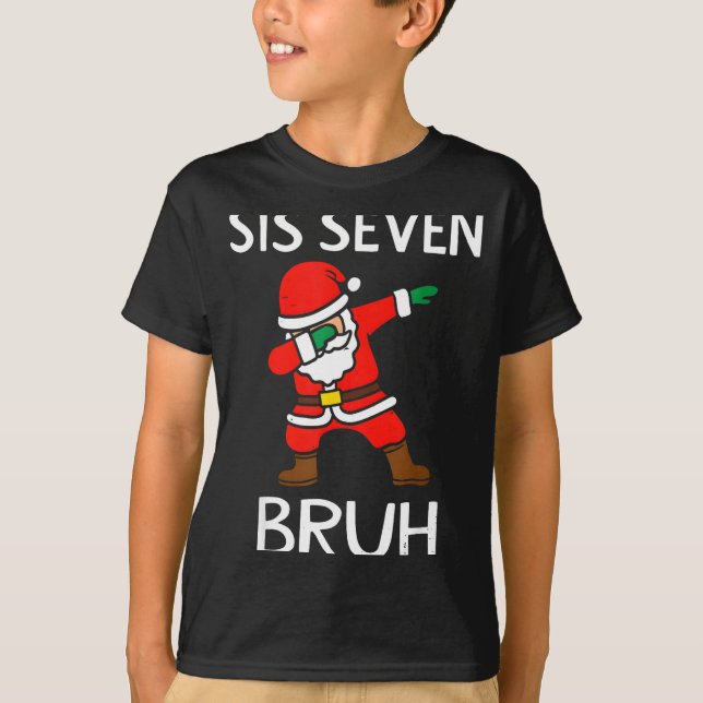 Camiseta 67 Meme 6 7 Funny Christmas Dabbing Santa Six Seve (Frente)