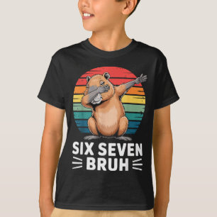 Camiseta 67 Meme Capivara Engraçado Seis Sete Bruh Humor Pa