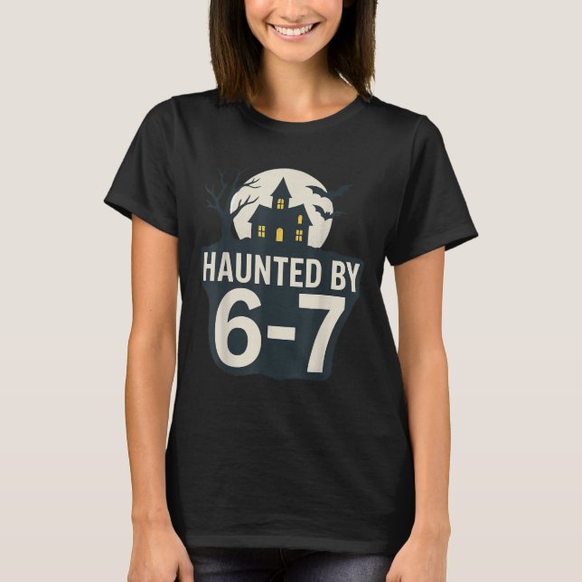 Camiseta 67 Meme Casa de Halloween Assustadora - Six Seven  (Frente)