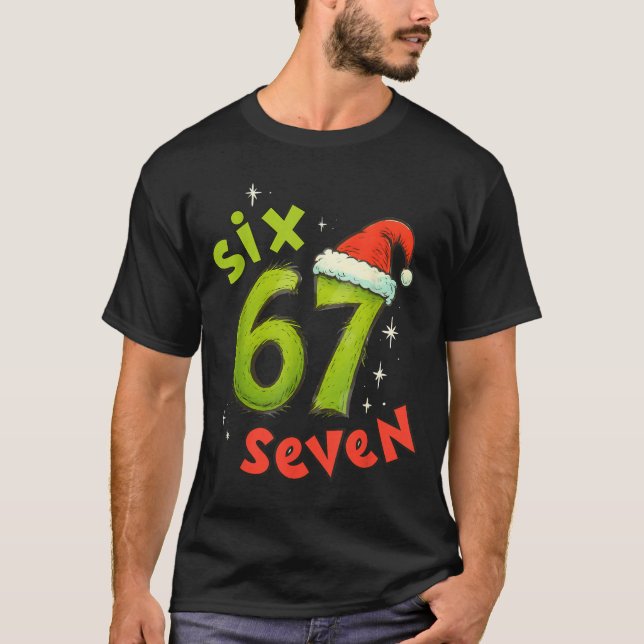 Camiseta 67 Meme Christmas Six Seven Xmas Men Women Boys Gi (Frente)
