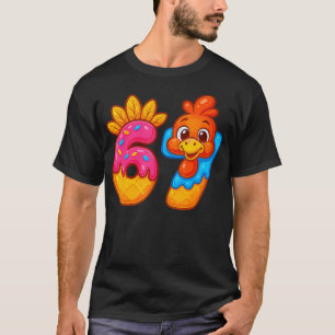 Camiseta 67 Meme de Ação de Graças Engraçado Peru 6 7 Sorve
