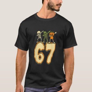 Camiseta 67 Meme de Halloween 6 7 Números Seis Sete Criança