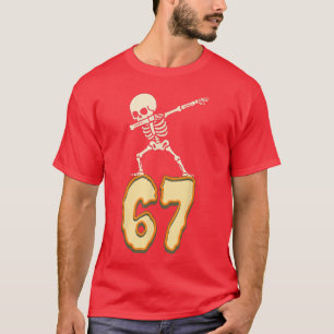 Camiseta 67 Meme de Halloween 6 7 Números Seis Sete Criança