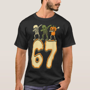 Camiseta 67 Meme de Halloween 6 7 Números Seis Sete Diverti