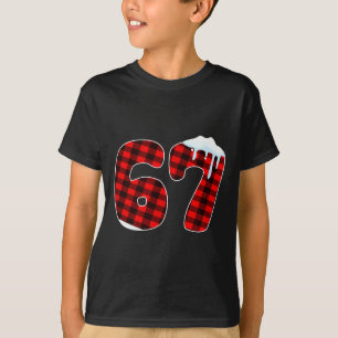 Camiseta 67 Meme de Natal 6 7 Números Seis Sete Natal Frio