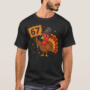 Camiseta 67 Meme de Peru Divertido de Ação de Graças Seis S