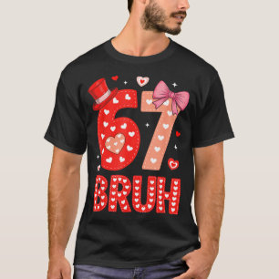 Camiseta 67 Meme Dia dos Namorados Engraçado Six Seven Bruh
