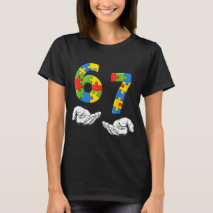 Camiseta 67 meme engraçado da geração seis sete conscientiz