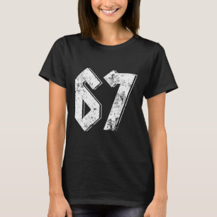 Camiseta 67 Meme Engraçado Seis Sete Meme 6 7