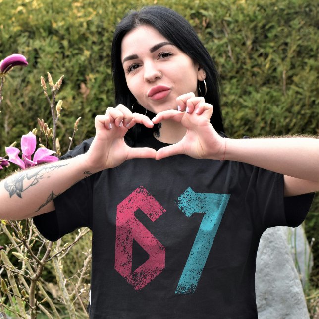 Camiseta 67 Meme Funny Seis Sete General Alpha (Criador carregado)