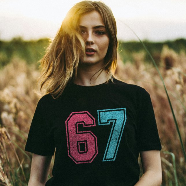 Camiseta 67 Meme Funny Seis Sete General Alpha (Criador carregado)