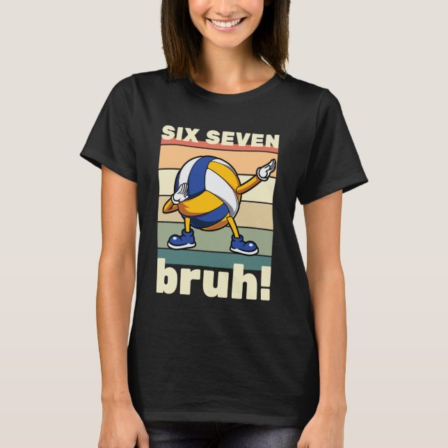 Camiseta 67 Meme Funny Six Seven Bruh Kids Boys Girls Dab V (Frente)