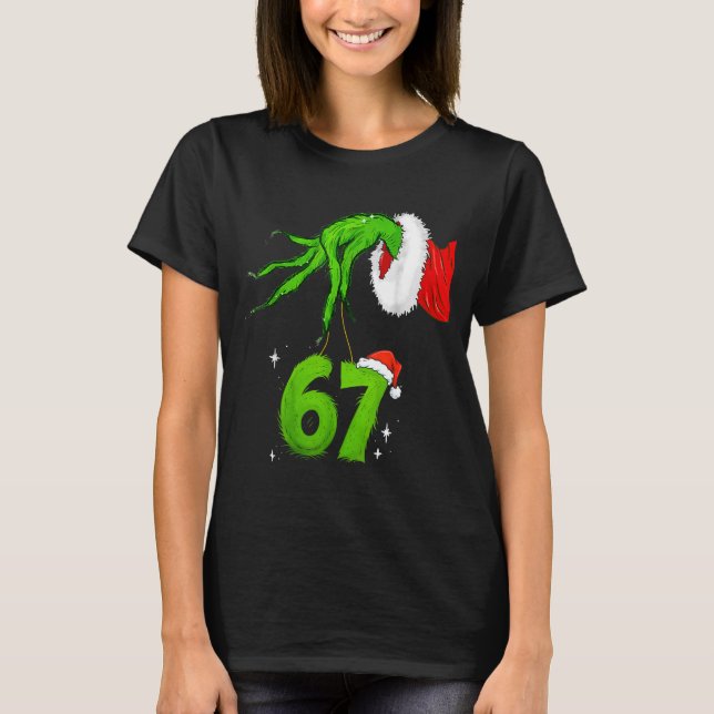 Camiseta 67 Meme Humor 6-7 Funny Six Seven Christmas  (Frente)
