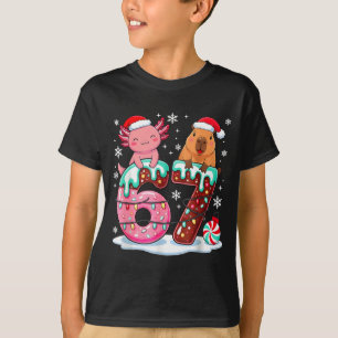 Camiseta 67 Meme Kawaii Axolotl Capybara Natal Sorvete Crea