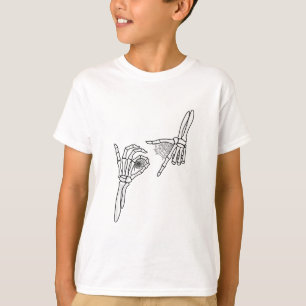 Camiseta 67 Meme Mão de Esqueleto 6 7 Halloween Seis Sete