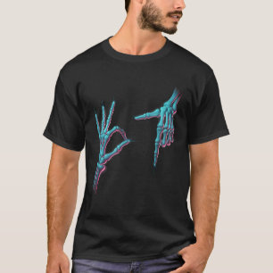 Camiseta 67 Meme Mão de Esqueleto 6 7 Halloween Seis Sete D