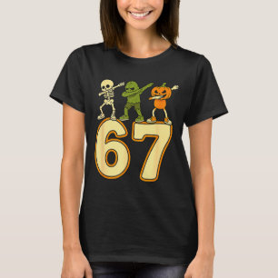 Camiseta 67 Meme Números engraçados de Halloween Seis Sete