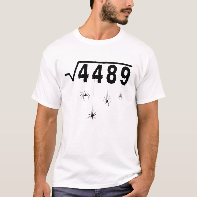 Camiseta 67 Meme Professor de Matemática 6 7 Aranhas de Hal (Frente)
