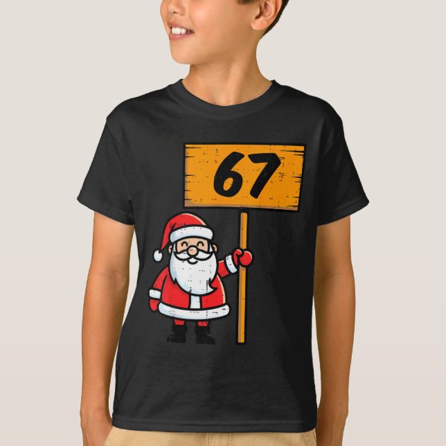 Camiseta 67 Meme Santa Funny Christmas 6 7 Xmas Boys Teen K (Frente)