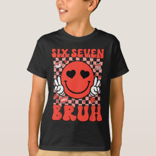 Camiseta 67 Meme Seis Sete 6 7 Bruh Dia dos Namorados Coraç