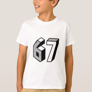 Camiseta 67 Meme Seis Sete 6-7 Piada Divertida da Internet