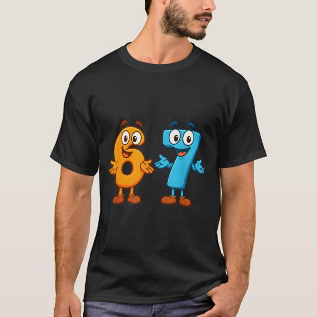 Camiseta 67 Meme Seis Sete Crianças Blocos Numéricos Profes (Frente)