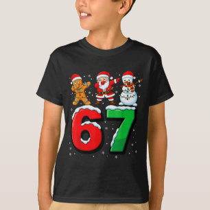 Camiseta 67 Meme Seis Sete Santa Dabbing 6 7 Natal Divertid