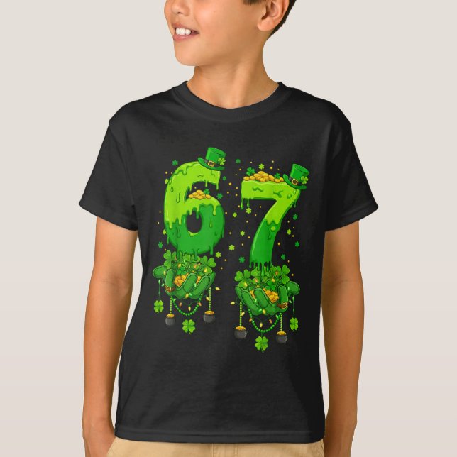 Camiseta 67 Meme Shamrocks Six Seven Shamrocks 6-7 St Patri (Frente)