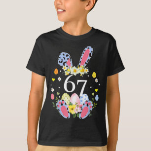 Camiseta 67 Meme Six Seven 6 7 Bunny Leopardo Crianças Dive