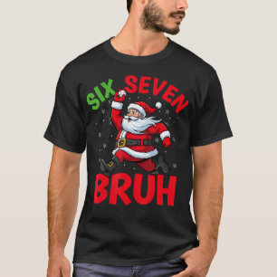 Camiseta 67 Meme Six Seven Bruh Papai Noel Beisebol Diverti