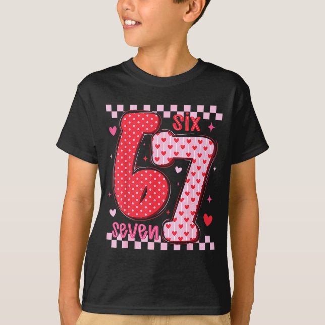 Camiseta 67 Meme Six Seven For Kids Women Men Boys Girls Va (Frente)
