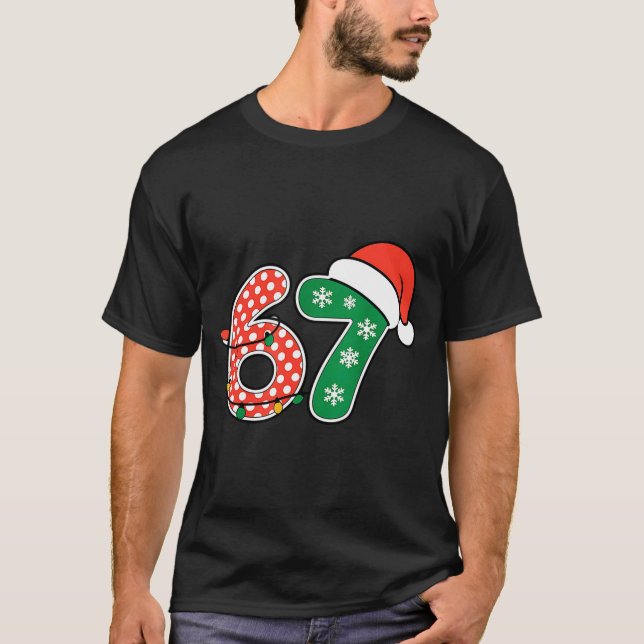 Camiseta 67 Meme Six Seven Funny Christmas 6 7 Meme Men Wom (Frente)