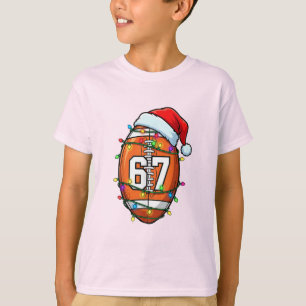 Camiseta 67 Meme Six Seven Futebol Papai Noel Natal Diverti