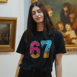 Camiseta 67 Meme Sorvete Engraçado, 6 Sete Gen Alpha