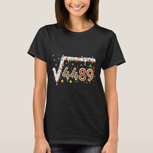 Camiseta 67 Meme Square Root 4489 Slang Math Teacher Funny  (Frente)