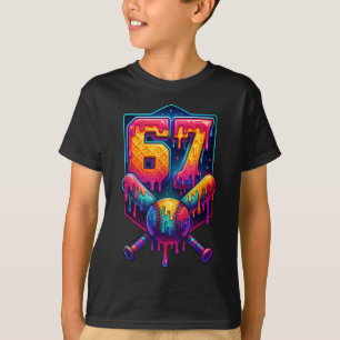 Camiseta 67 Meme Tendência de Beisebol Número 67 Divertido