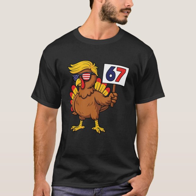 Camiseta 67 Meme Thanksgiving Turkey Day Six Seven Funny Tr (Frente)