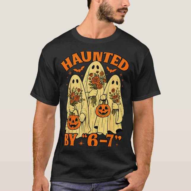 Camiseta 67 Meme Trendy Ghost Halloween Funny Six Seven Gen (Frente)
