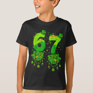 Camiseta 67 Meme Trevos Seis Sete Trevos 6-7 St Patrício