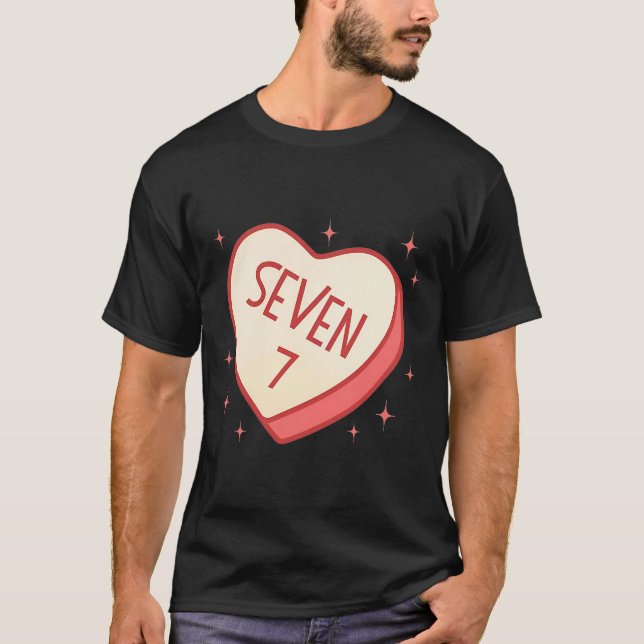 Camiseta 67 Meme Valentines Day Candy Heart Six Seven Match (Frente)