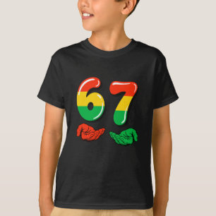Camiseta 67 Mês da História Negra Engraçado Seis Sete Meme